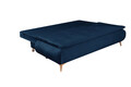 Canapea extensibila Sofie Lux, 203x92x86 cm, 3 locuri, lada pentru depozitare, Albastru navy