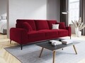 Canapea, Madara, Mazzini Sofas, 4 locuri, 237x102x90 cm, catifea, rosu vin