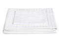 Lenjerie de pat Hotel Line, dubla, 200x220 cm, amestec bumbac, satin,  250 TC, alb, cu dungi 1 cm